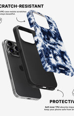 iPhone 14 Pro Tough Case – Tie Dye Blue - View 2
