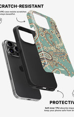 iPhone 14 Pro Tough Case – Paisley Green - View 2