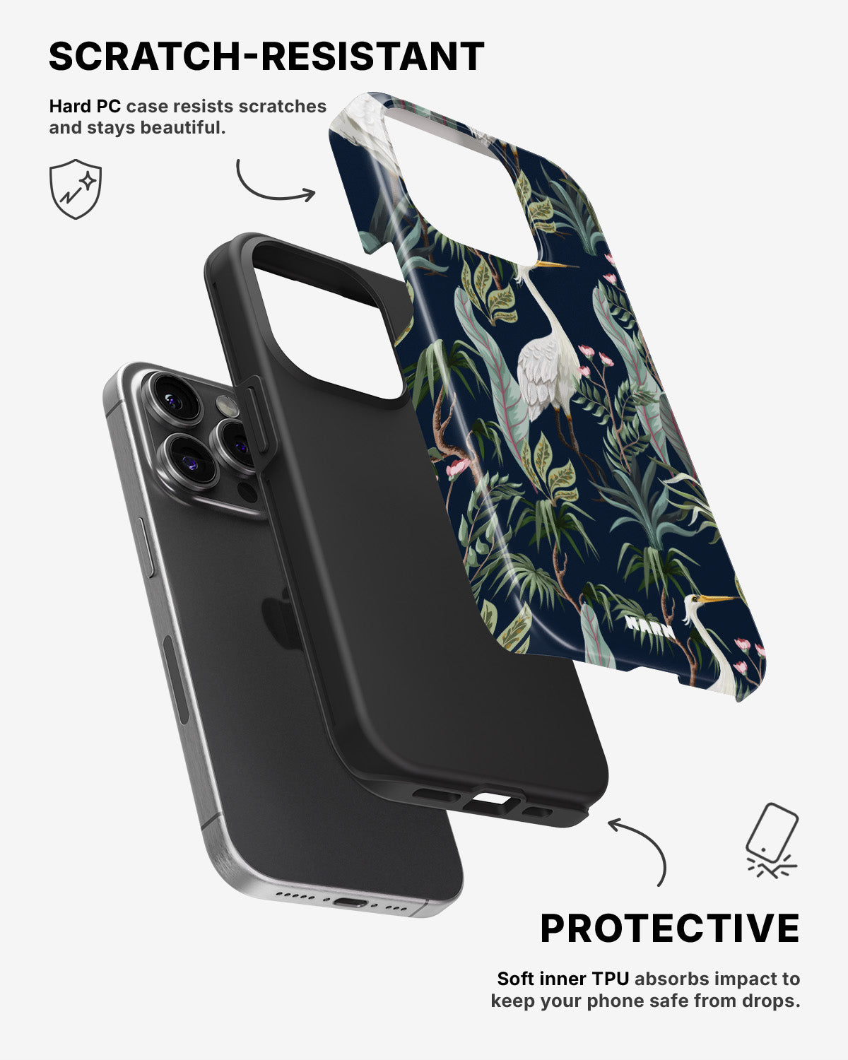 iPhone 14 Pro Tough Case – Royal Bird - View 2