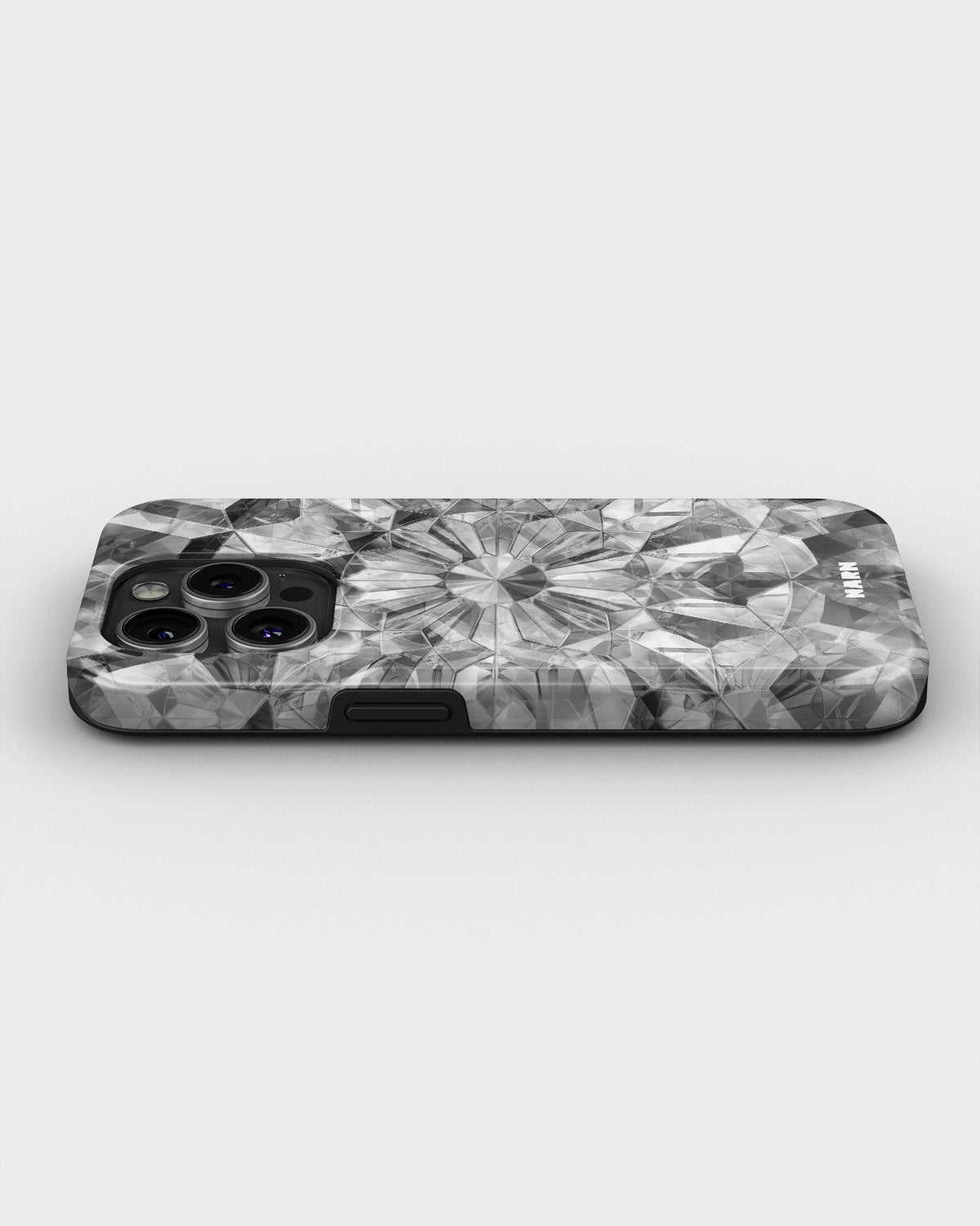 iPhone 14 Pro Tough Case – Grey Crystals - View 3