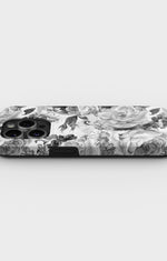 iPhone 14 Pro Tough Case – Black & White Bloom - View 3