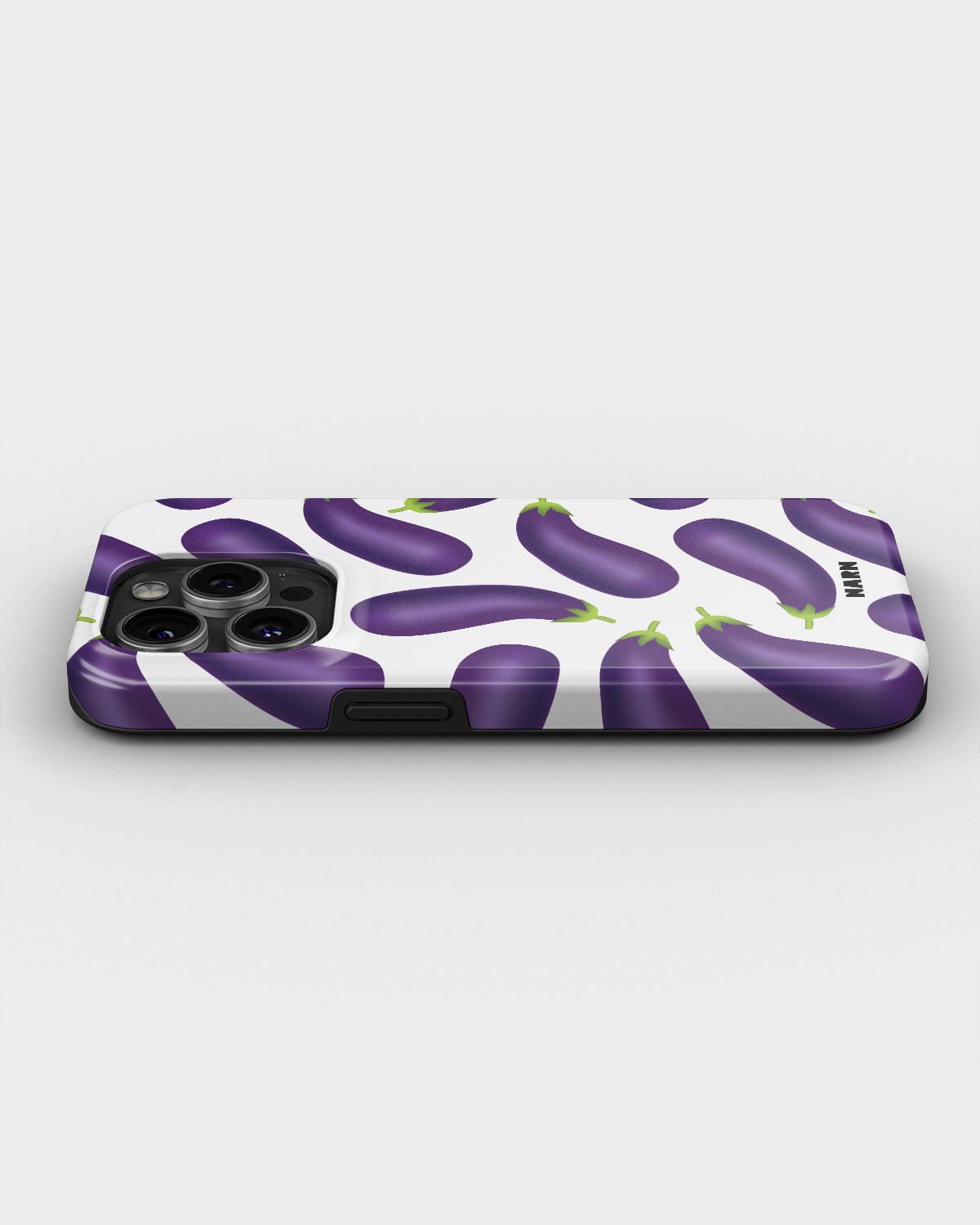 iPhone 14 Pro Tough Case – Eggplant Pattern - View 3