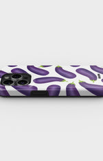 iPhone 14 Pro Tough Case – Eggplant Pattern - View 3