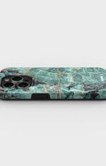 iPhone 14 Pro Tough Case – Green Marble - View 3