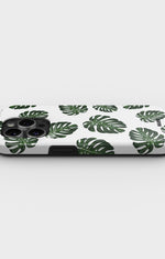 iPhone 14 Pro Tough Case – Monstera Pattern - View 3