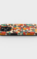 iPhone 14 Pro Tough Case – Retro Geometric - View 3