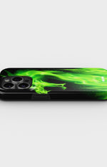 iPhone 14 Pro Tough Case – Green Flames Dragon - View 3