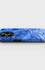 iPhone 14 Pro Tough Case – Blue Vintage - View 3