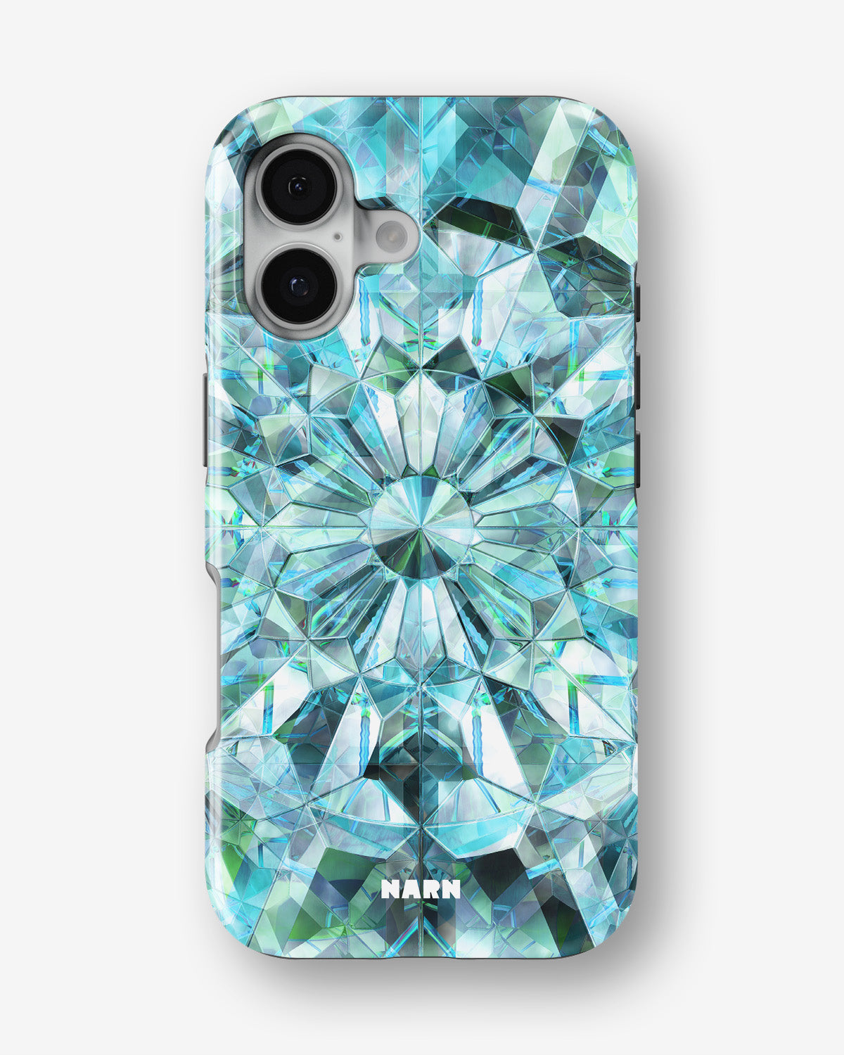 iPhone 16 Tough Case – Green Crystals - View 1