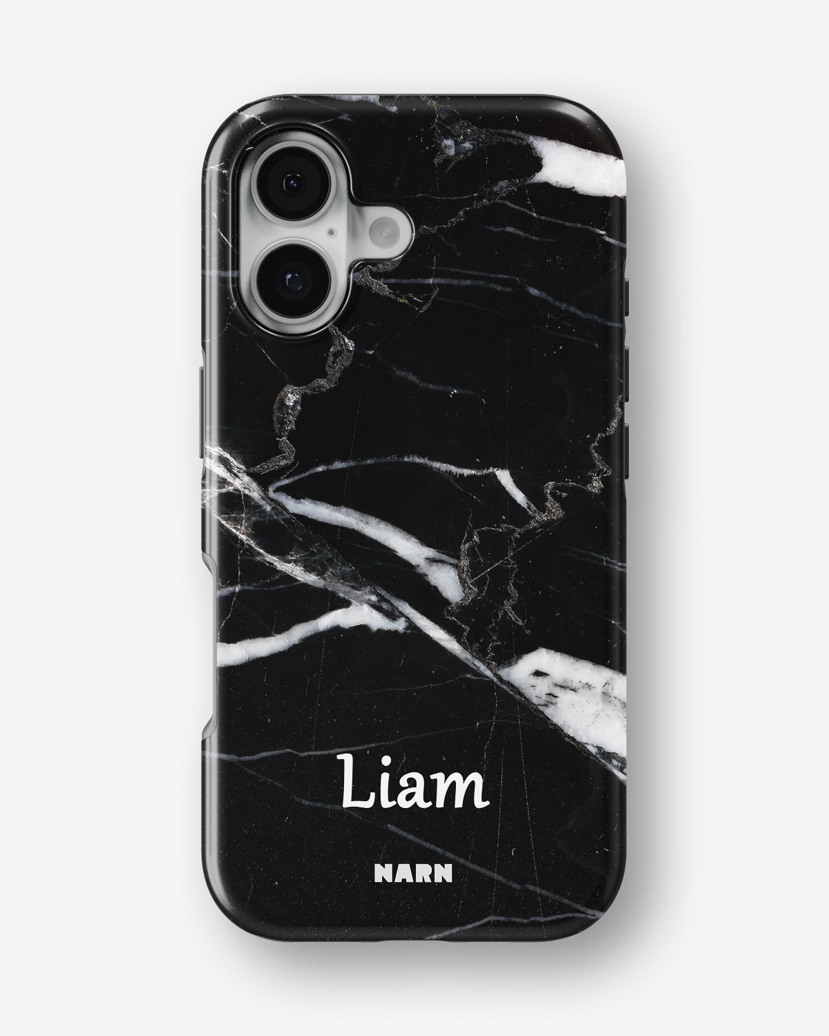 iPhone 16 Tough Case – Custom - Black Marble - View 1