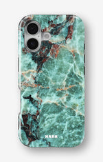 iPhone 16 Tough Case – Green Marble - View 1
