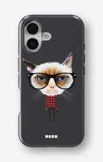 iPhone 16 Tough Case – Hipster Cat - View 1