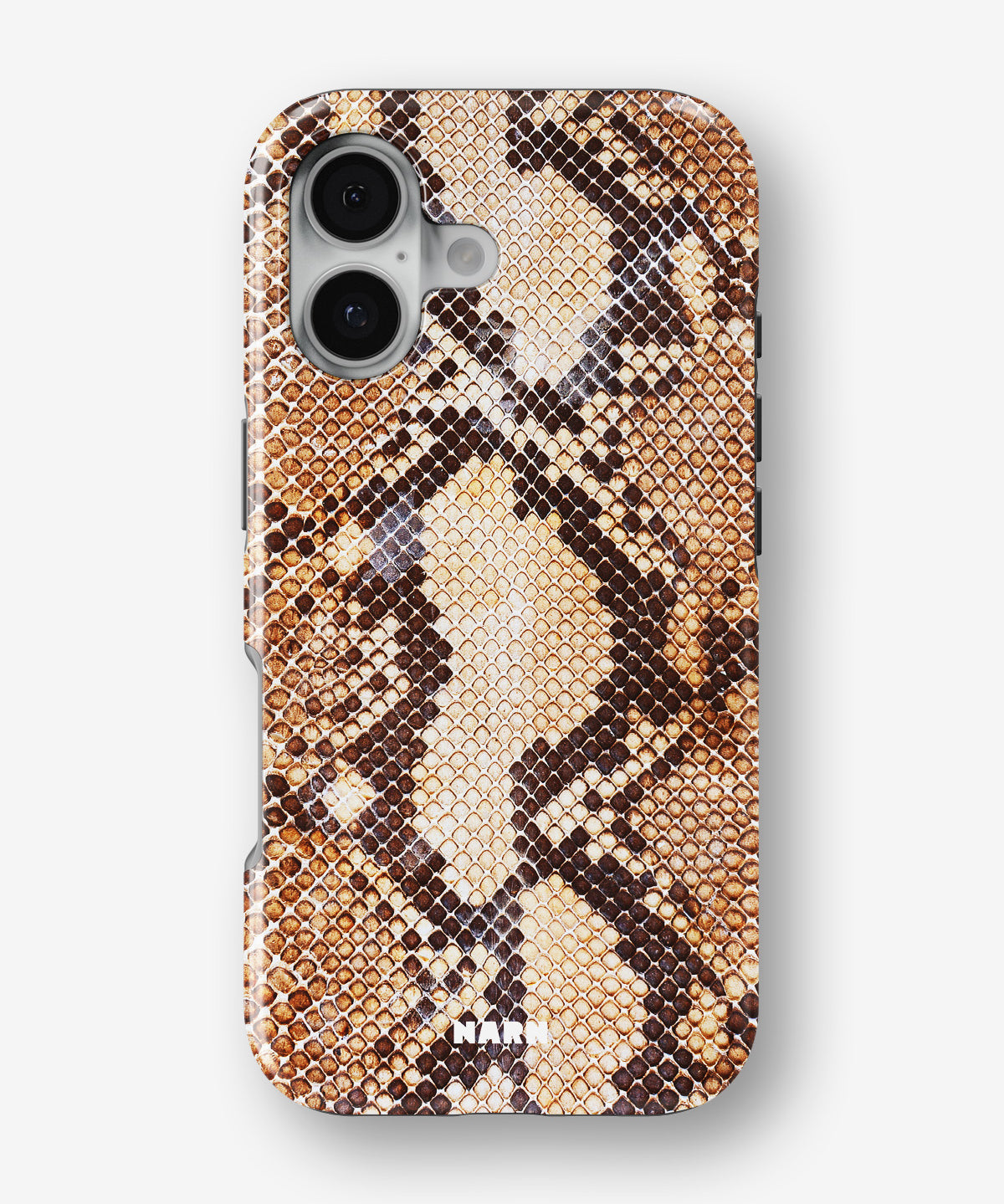 iPhone 16 Tough Case – Brown Snakeskin - View 1