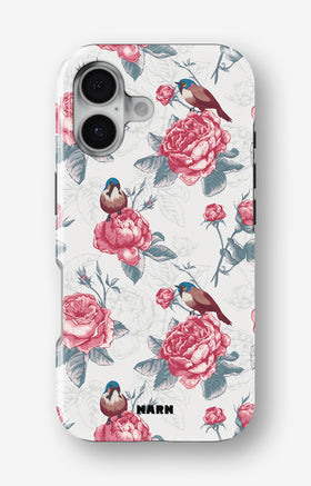 iPhone 16 Tough Case – Birds Among Roses - View 1