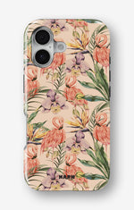 iPhone 16 Tough Case – Flamingos & Flowers - View 1