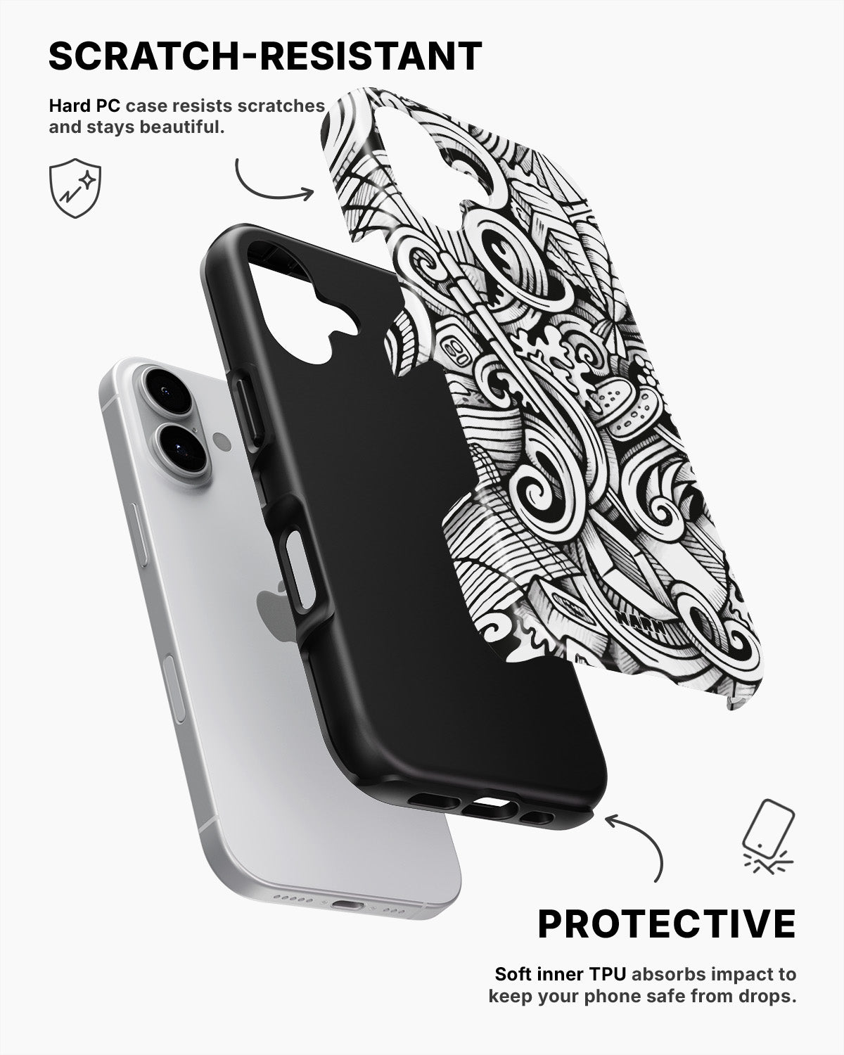 iPhone 16 Tough Case – Japanese Pattern - View 2