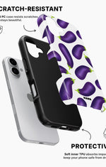 iPhone 16 Tough Case – Eggplant Pattern - View 2