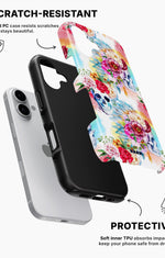 iPhone 16 Tough Case – Flowered Skulls - View 2