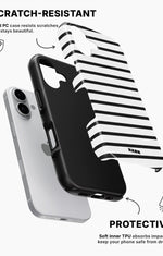 iPhone 16 Tough Case – Black Stripes - View 2