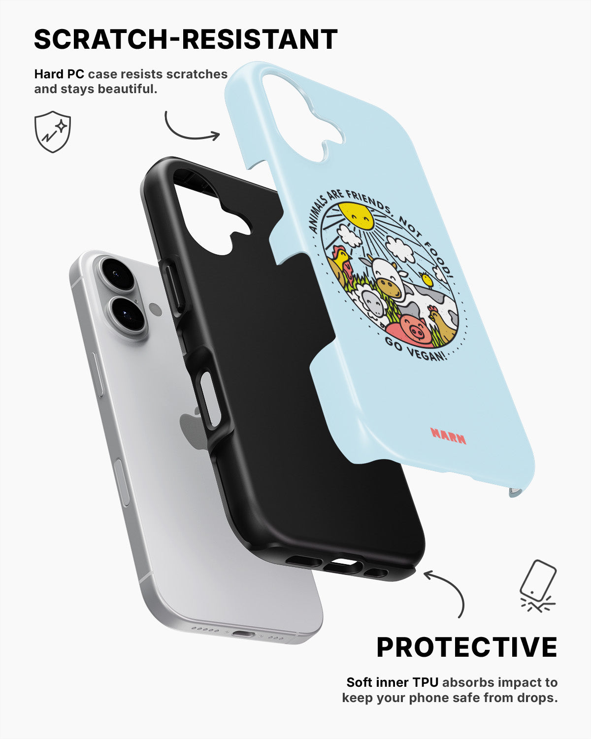 iPhone 16 Tough Case – Friends, Not Food - View 2