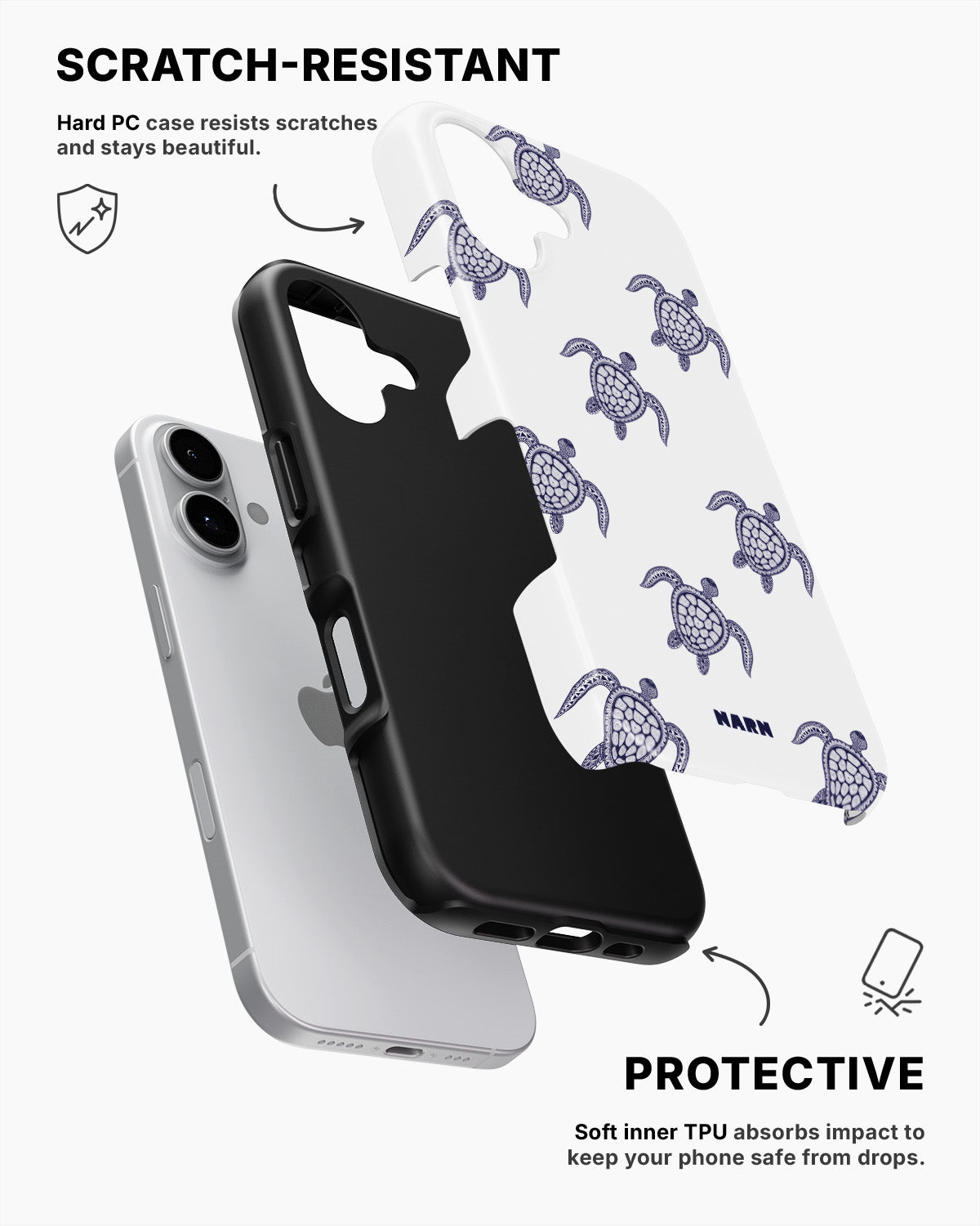 iPhone 16 Tough Case – Blue Turtles - View 2