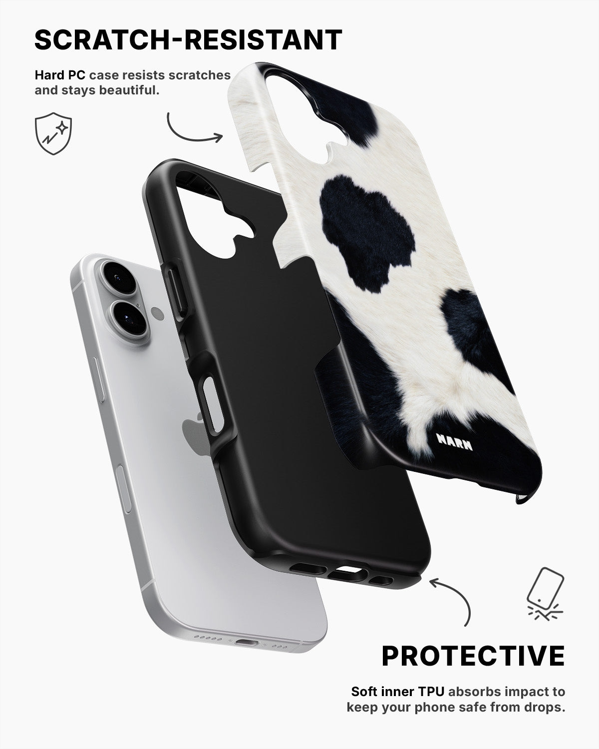 iPhone 16 Tough Case – Cow Skin - View 2