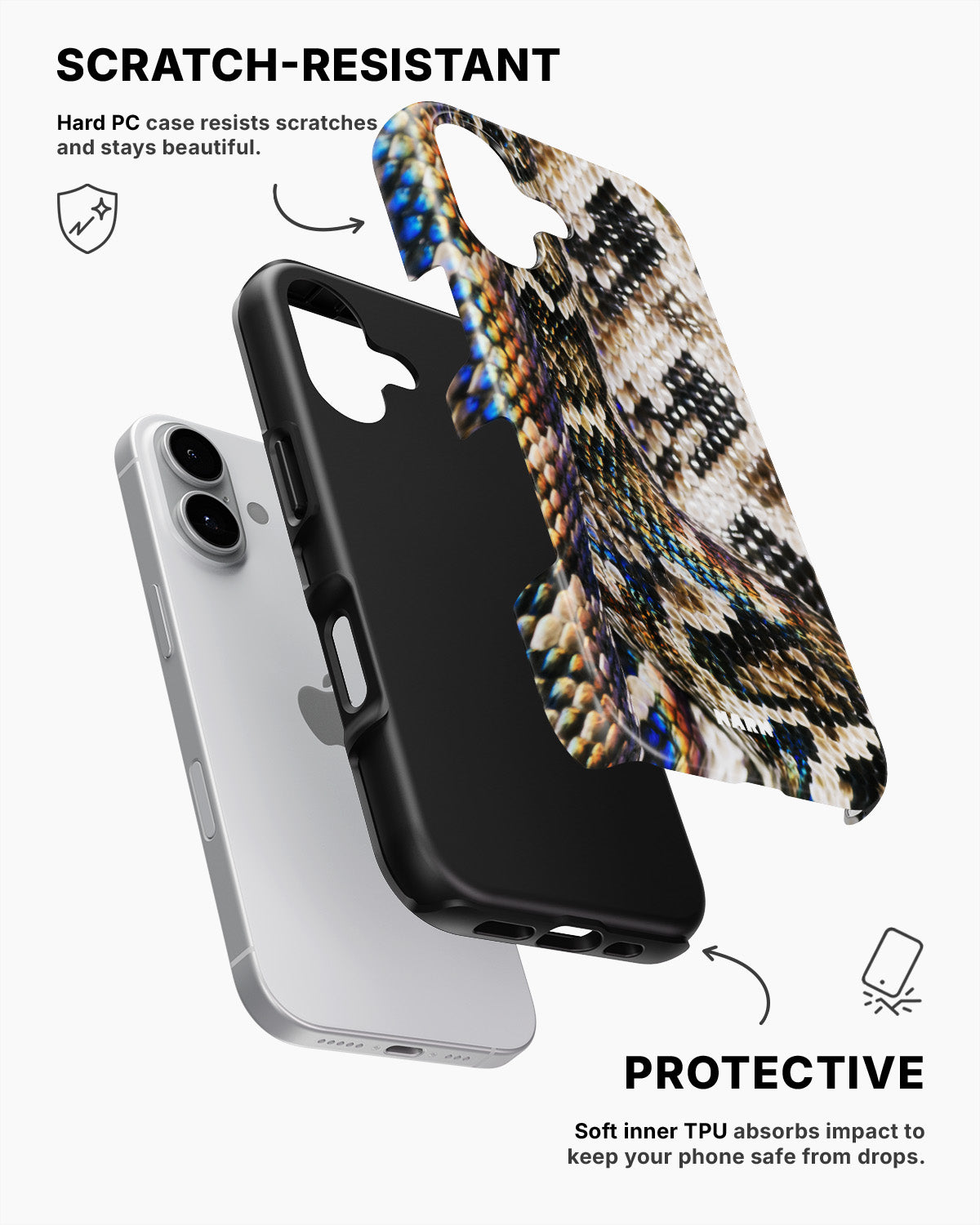 iPhone 16 Tough Case – Shining Snakeskin - View 2