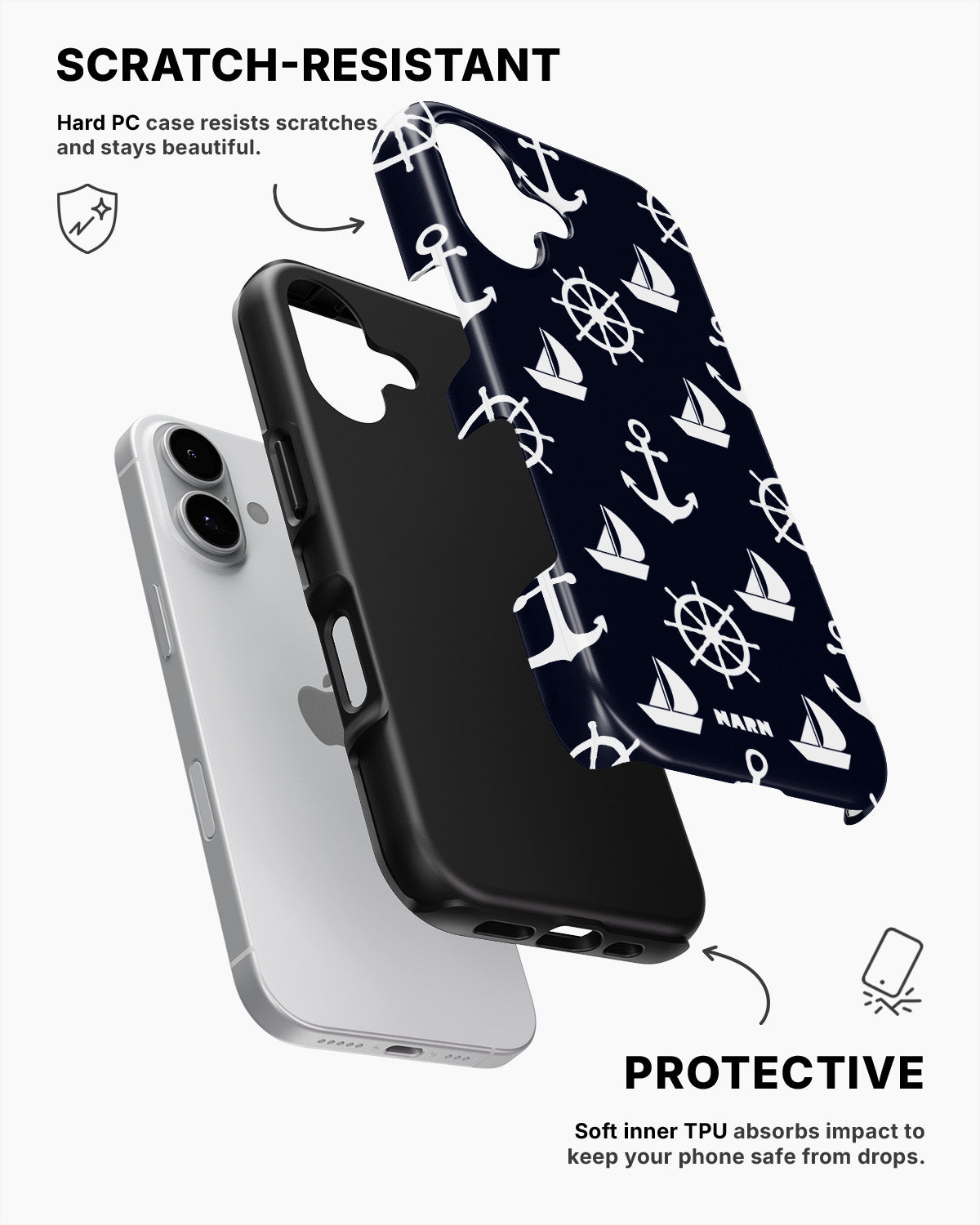 iPhone 16 Tough Case – Deep Blue Voyage - View 2