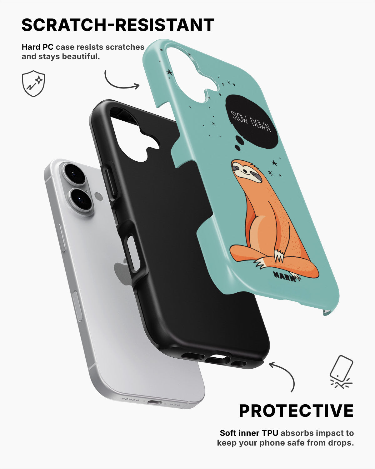 iPhone 16 Tough Case – Slow Down Sloth - View 2