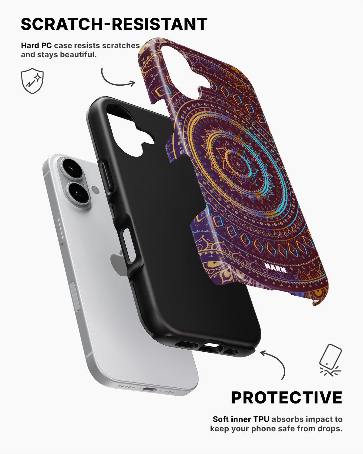 iPhone 16 Tough Case – Royal Mandala - View 2