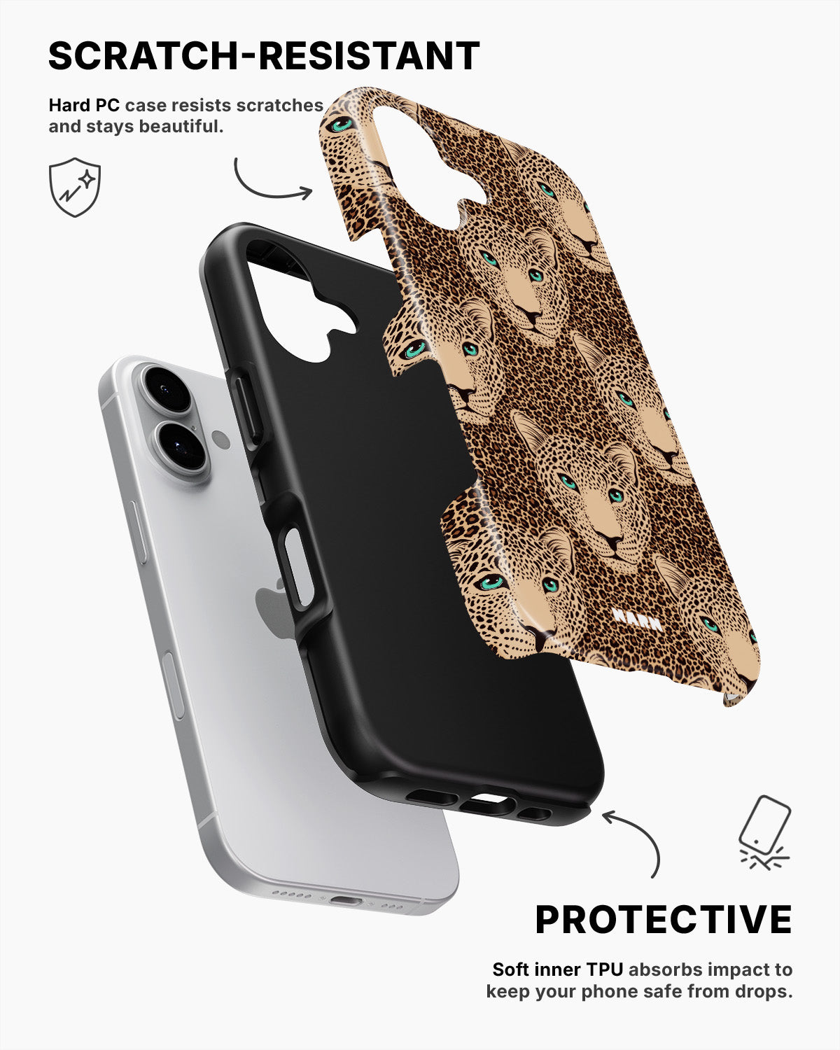 iPhone 16 Tough Case – Leopard Gaze - View 2
