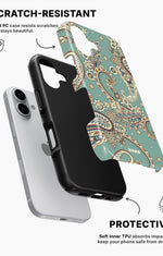 iPhone 16 Tough Case – Paisley Green - View 2