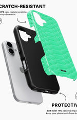 iPhone 16 Tough Case – Turquoise Snake - View 2