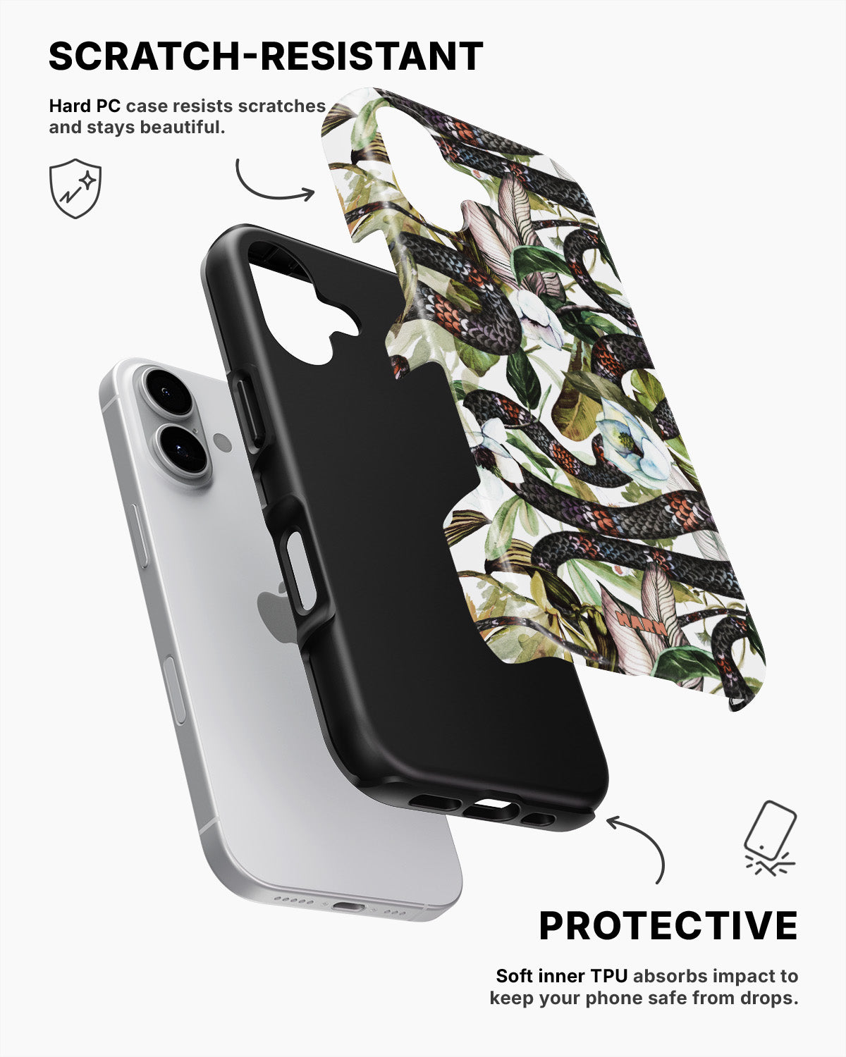 iPhone 16 Tough Case – Jungle Snake - View 2