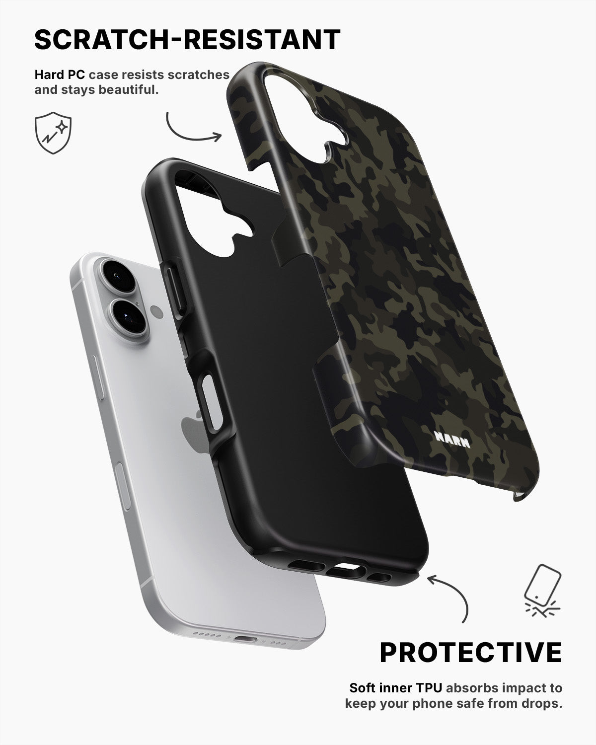 iPhone 16 Tough Case – Jungle Green Camo - View 2