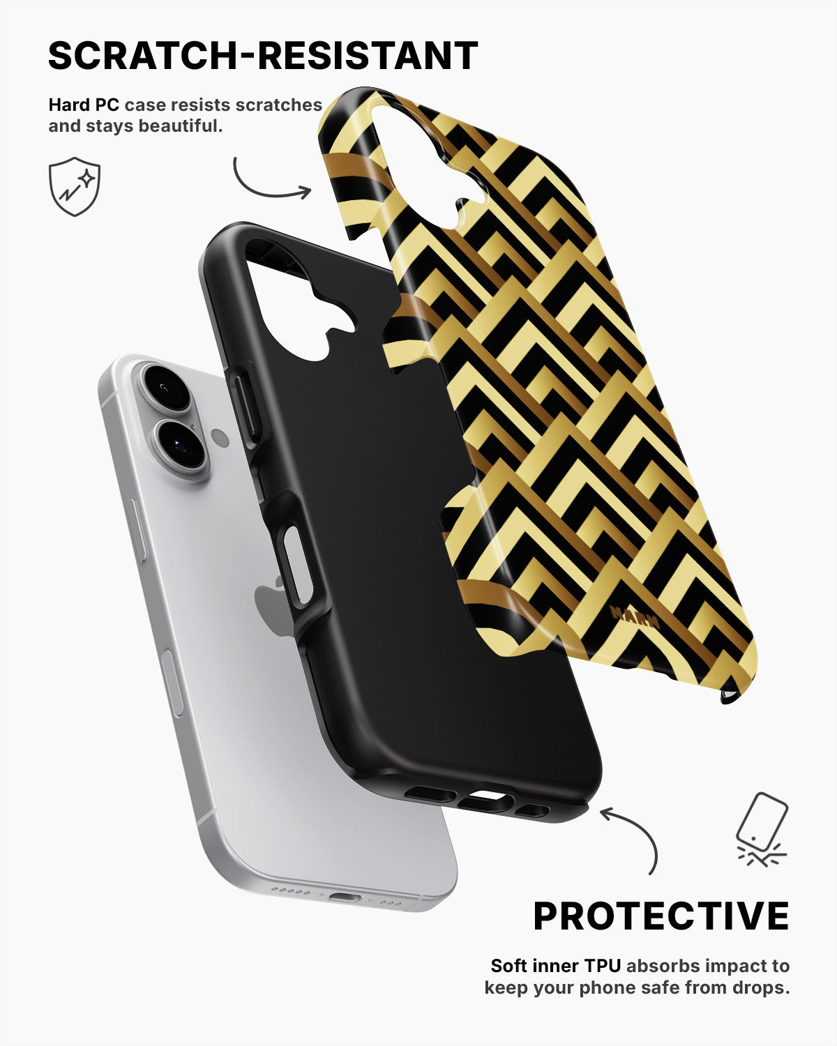 iPhone 16 Tough Case – Goldline - View 2