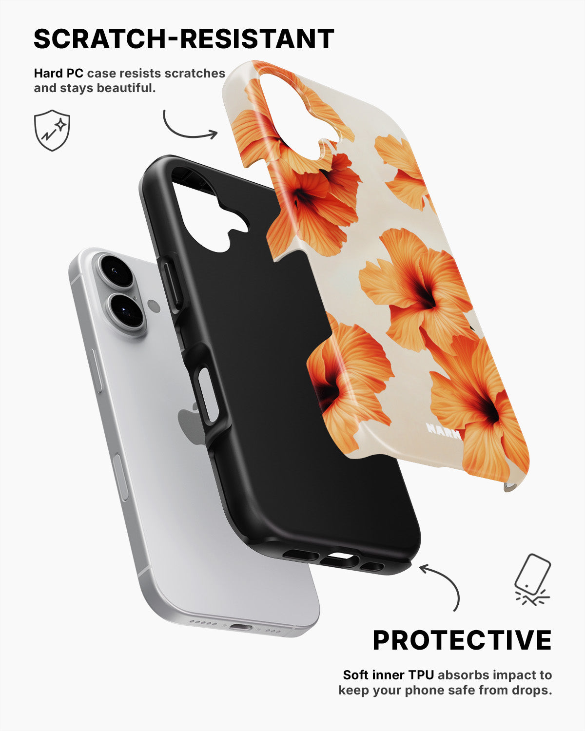 iPhone 16 Tough Case – Hibiscus Dreams - View 2
