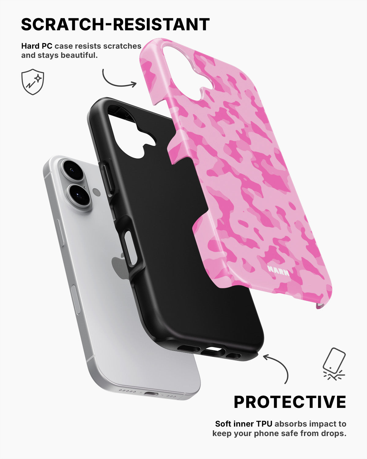 iPhone 16 Tough Case – Riot Pink - View 2