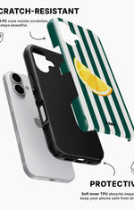 iPhone 16 Tough Case – Lemon Stripes - View 2