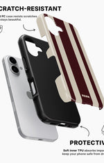iPhone 16 Tough Case – Bordeaux Stripe - View 2