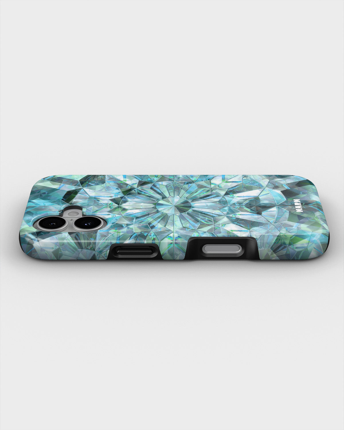 iPhone 16 Tough Case – Green Crystals - View 3