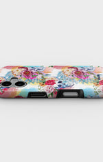 iPhone 16 Tough Case – Flowered Skulls - View 3