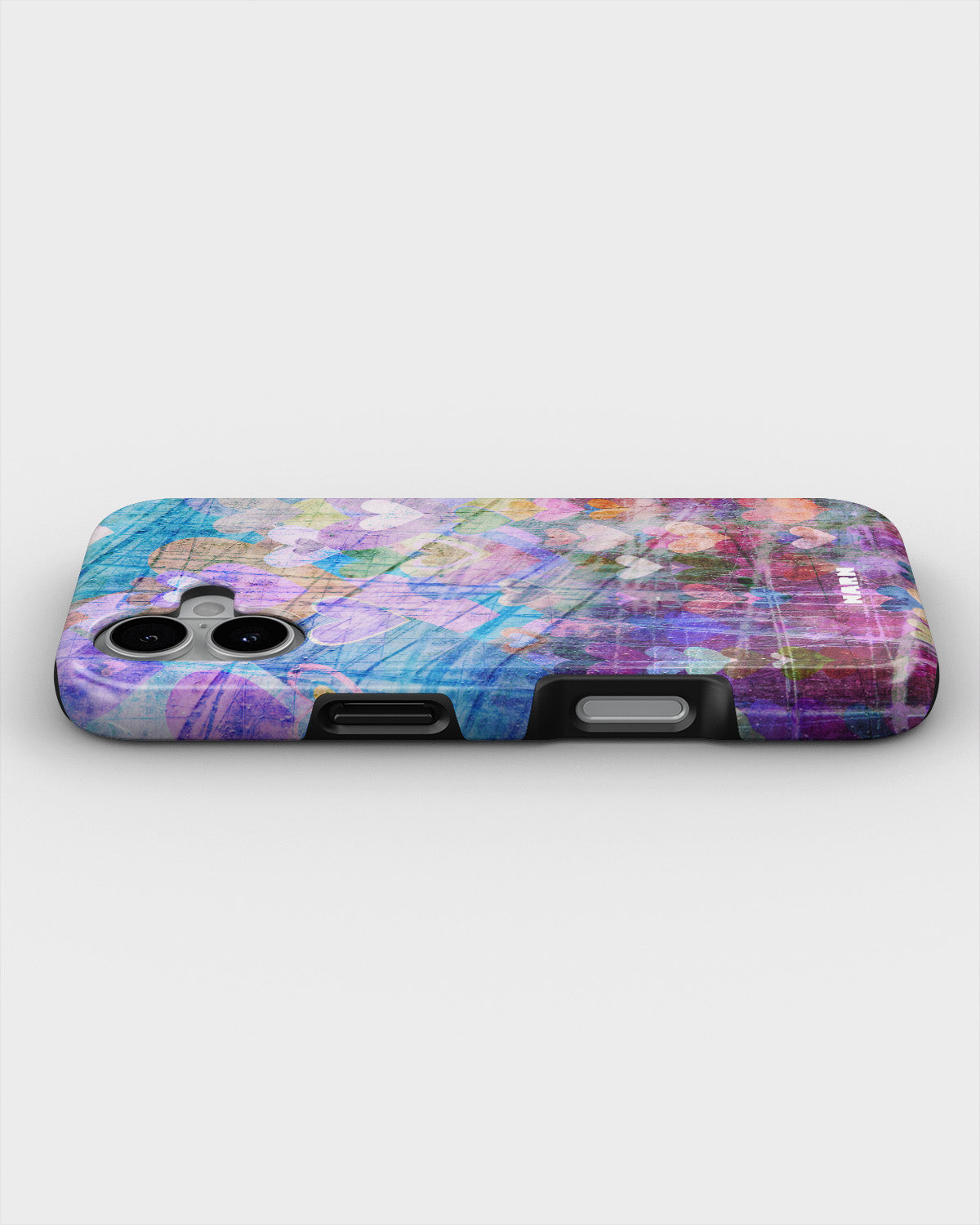 iPhone 16 Tough Case – Purple Hearts - View 3