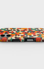 iPhone 16 Tough Case – Retro Geometric - View 3