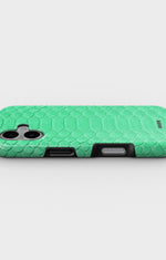 iPhone 16 Tough Case – Turquoise Snake - View 3