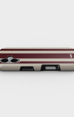 iPhone 16 Tough Case – Bordeaux Stripe - View 3