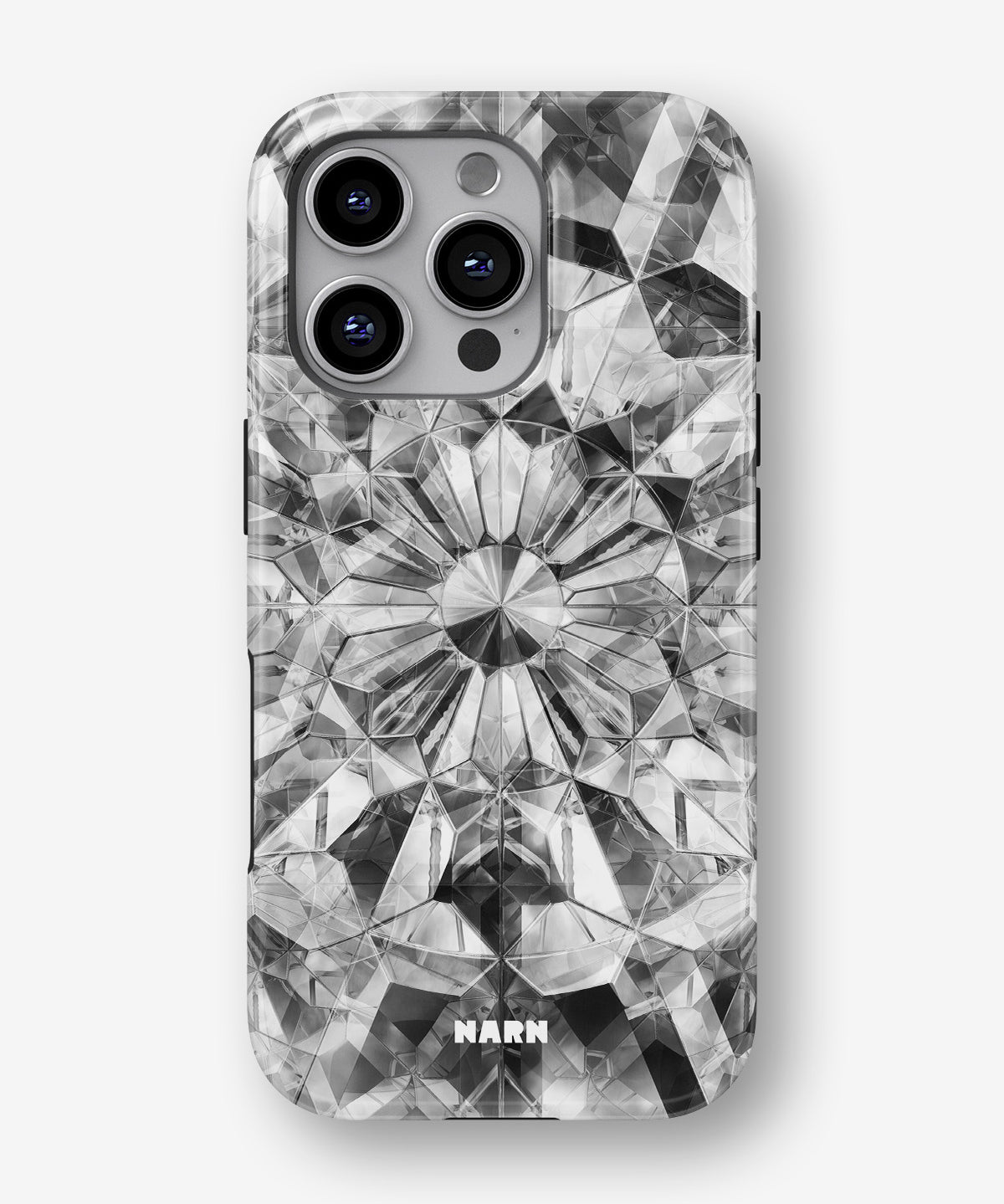iPhone 16 Pro Tough Case – Grey Crystals - View 1