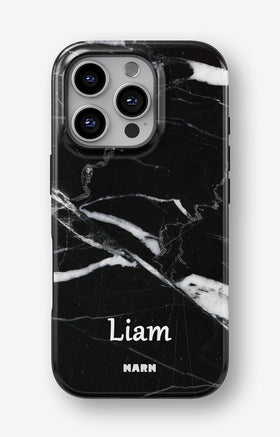 iPhone 16 Pro Tough Case – Custom - Black Marble - View 1