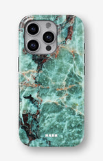 iPhone 16 Pro Tough Case – Green Marble - View 1