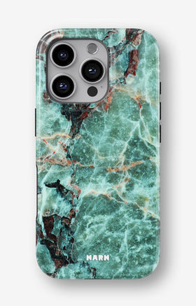iPhone 16 Pro Tough Case – Green Marble - View 1